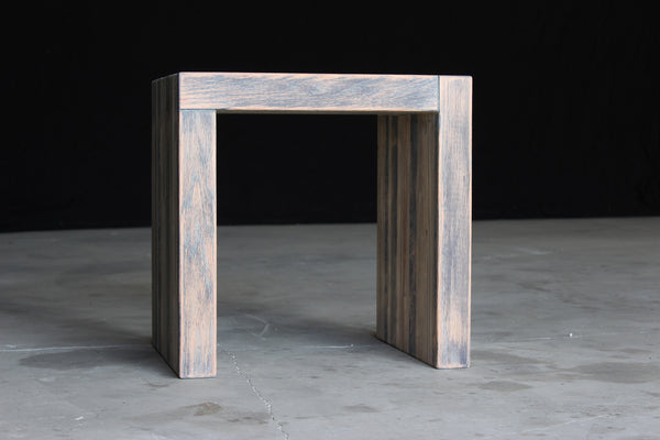 bento side table | aged wood finish