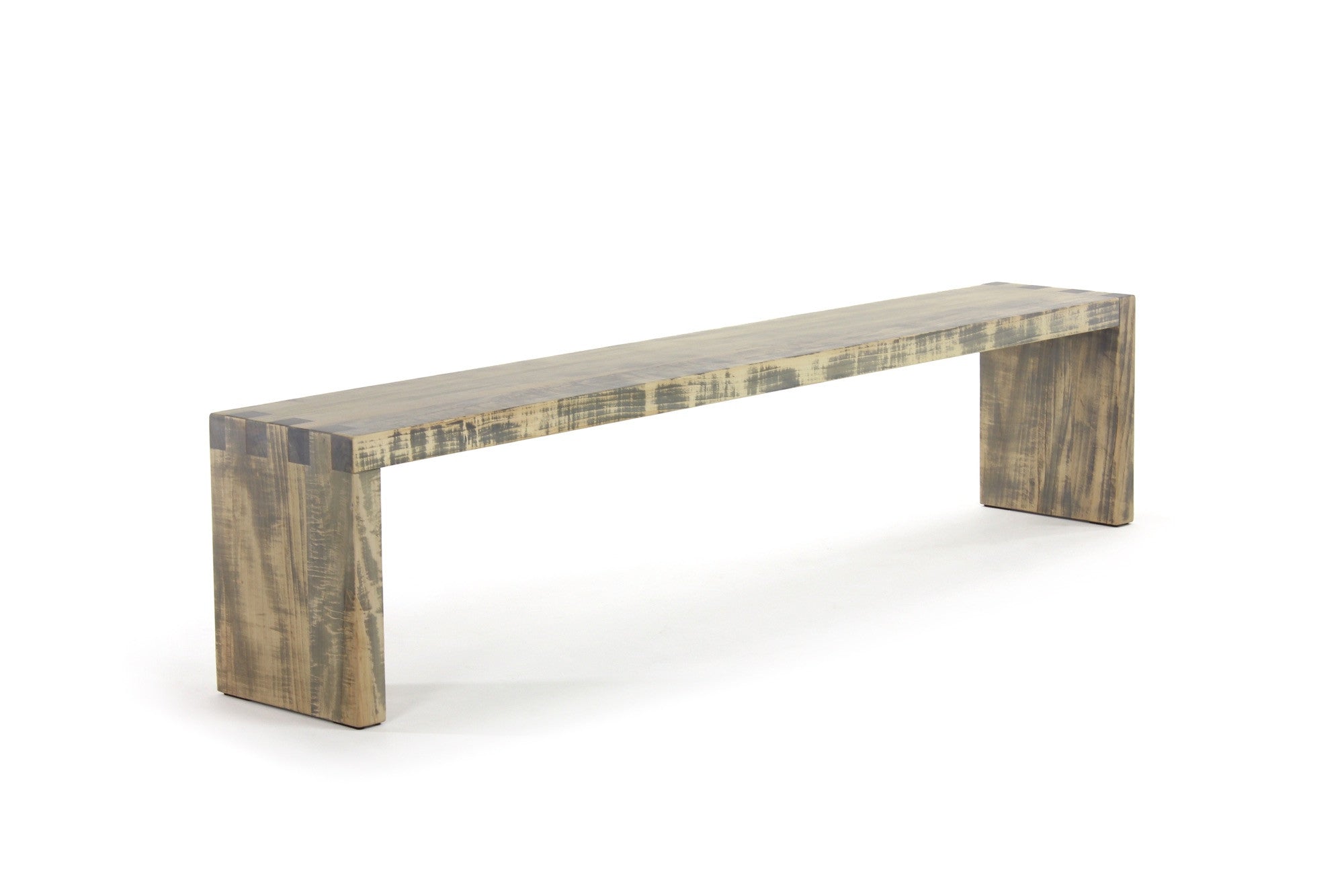 bento bench | worn maple wood finish